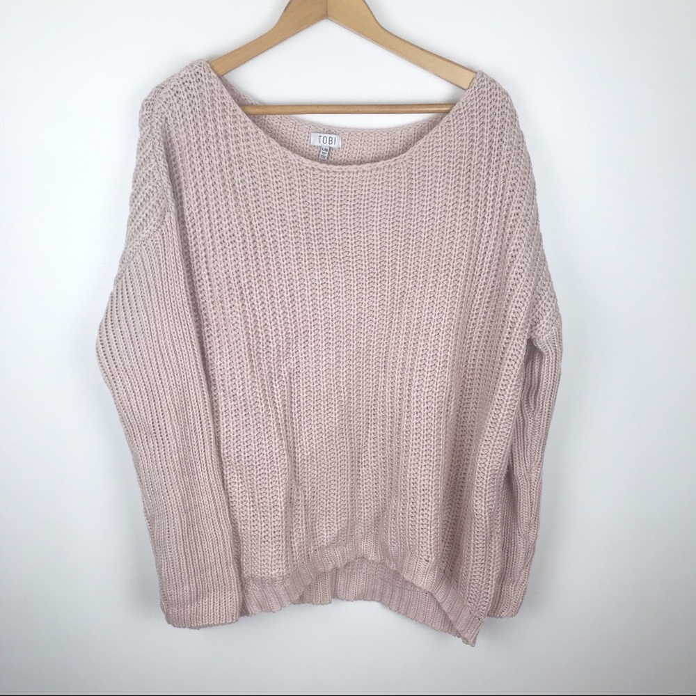 TOBI Open knit Long Sleeve Sweater Size L